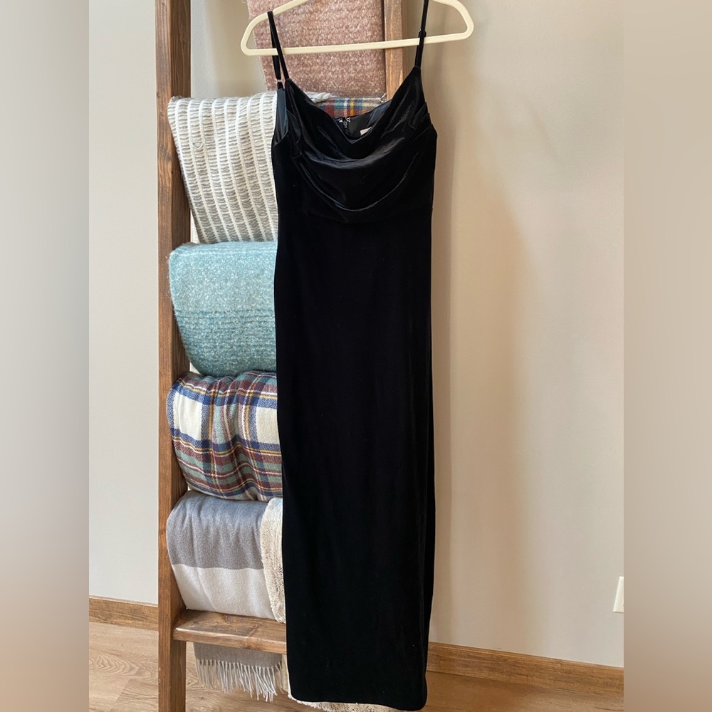 Revelry Skye Black Velvet Dress